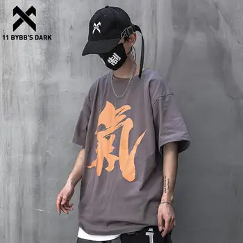 Unisex' Hip Hop Tee with oriental letter prints