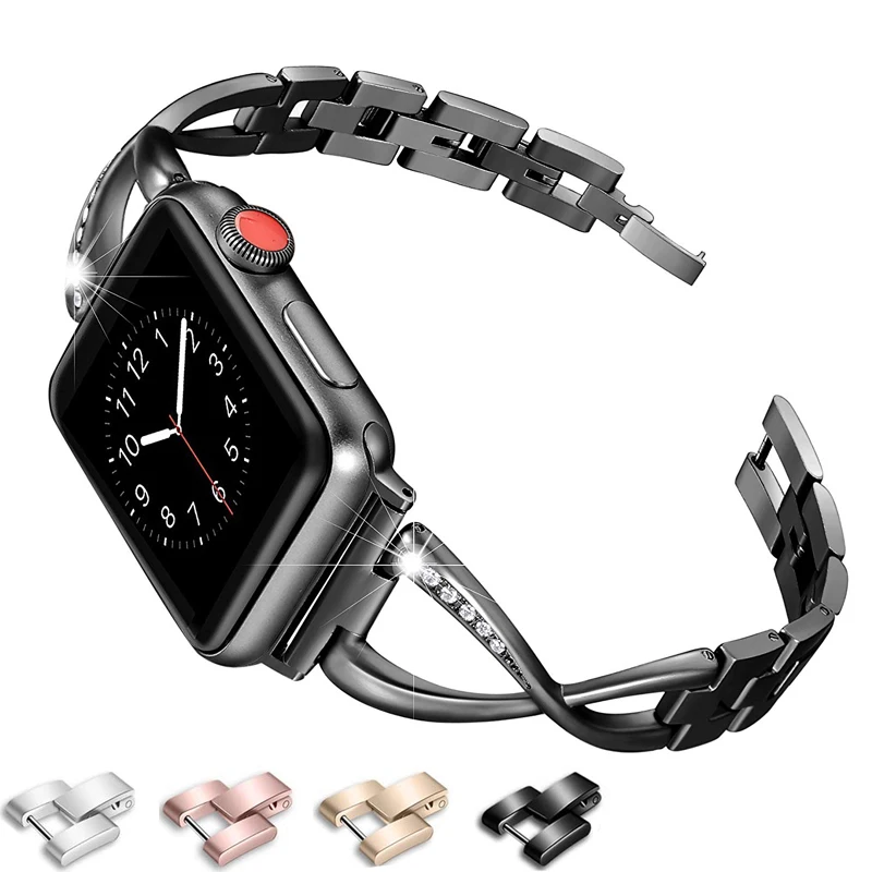 Браслет из нержавеющей стали для apple watch band 42 мм 38 series 5/4/3/2/1 iwatch 44 40 мм|Ремешки