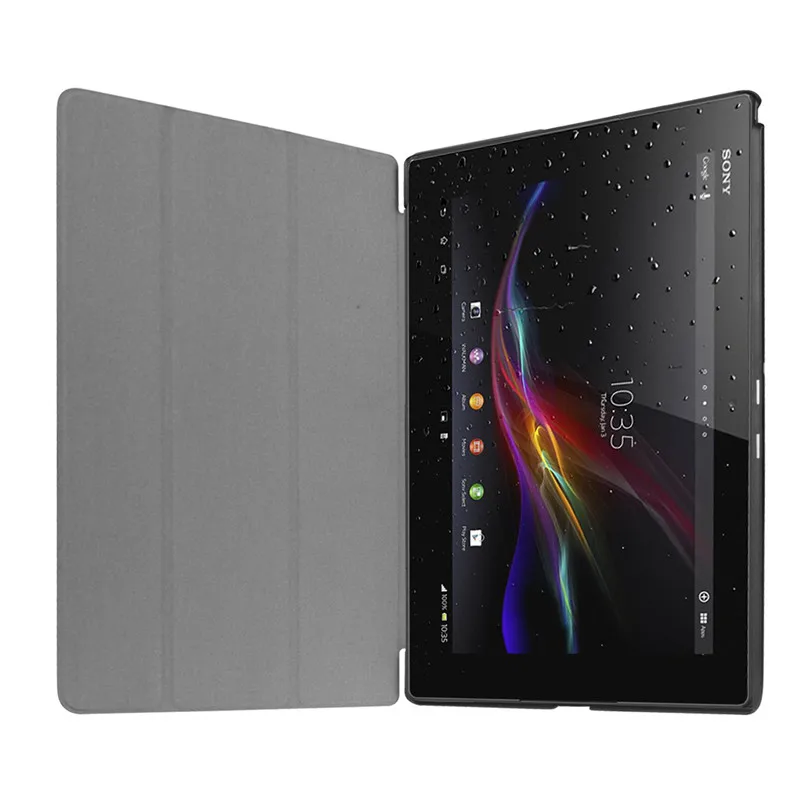 

Новый спящий чехол для Sony Xperia Z4, кожаный чехол для планшета Z4, чехол с тройным сложением, чехол для пробуждения и сна
