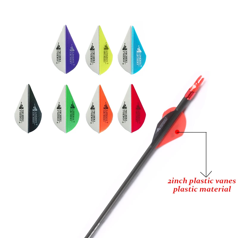 36pcs Linkboy Archery 2&quot Vane Arrow Fletching Feathers Vanes Compound Traditional Bow Hunting and Shooting DIY |