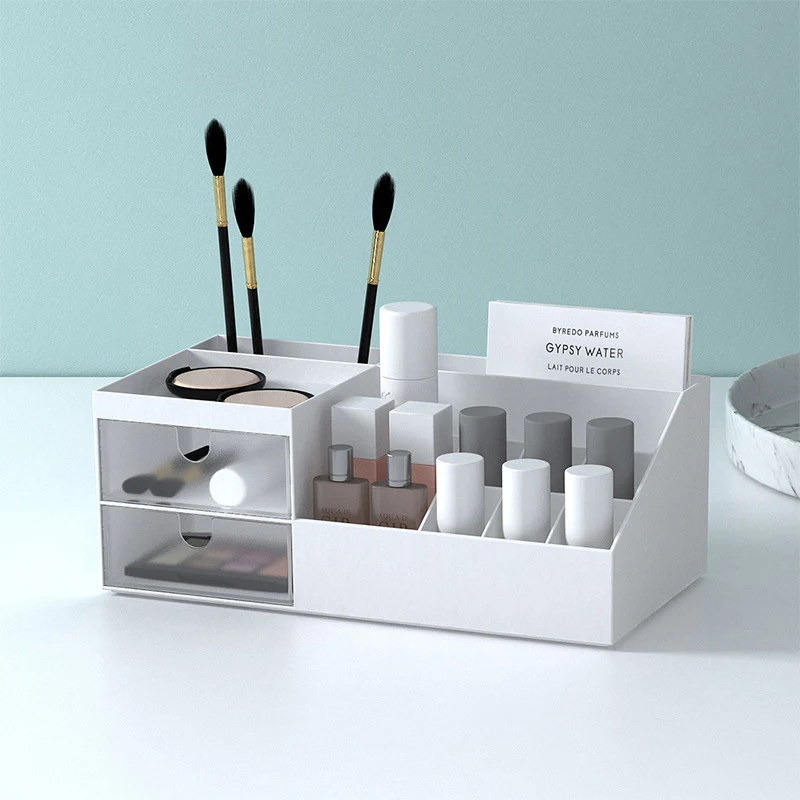 

Drawer type cosmetic storage box dormitory finishing skin care desktop dressing table storage finishing box storage rack