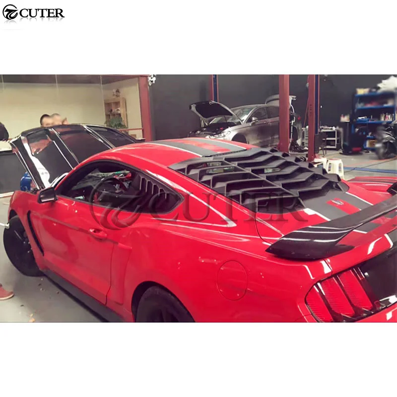 Carbon Fiber Side Grille Covers Car Window Trims Vent for Ford Mustang 2015 | Автомобили и мотоциклы
