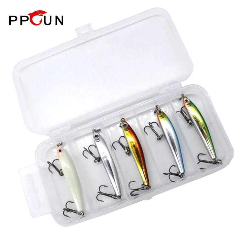 Рыболовные приманки PPGUN 5 шт./лот Vib с коробкой Нахлыстовые воблер рыболовные
