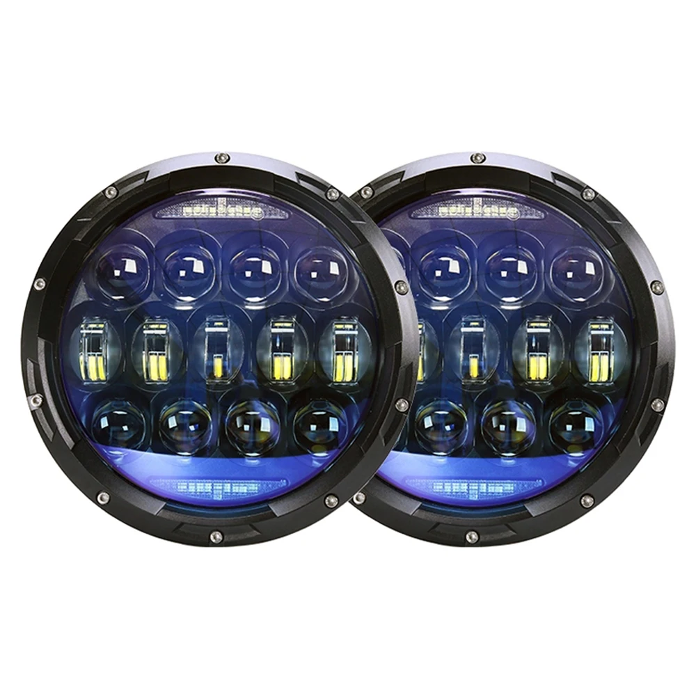 

2Psc for Land rover defender 7 Inch LED Headlight 130W H4 Hi-Lo With Halo Angel Eyes For Lada 4x4 urban Niva Jeep JK Hummer