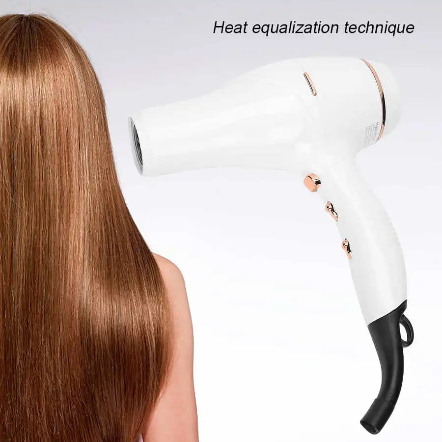 

Hairdressing Supplies Anion Quick Dry 6 Gears Adjustable Hair Styling Tools White EU Plug 220V