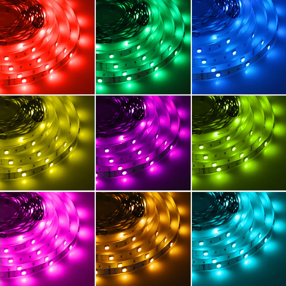 Цветная (RGB) Светодиодные ленты светильник 5050 гибкая лента Водонепроницаемый RGB