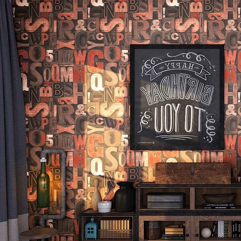 Американский стиль красный синий оранжевый интернет кафе исследование гостиная