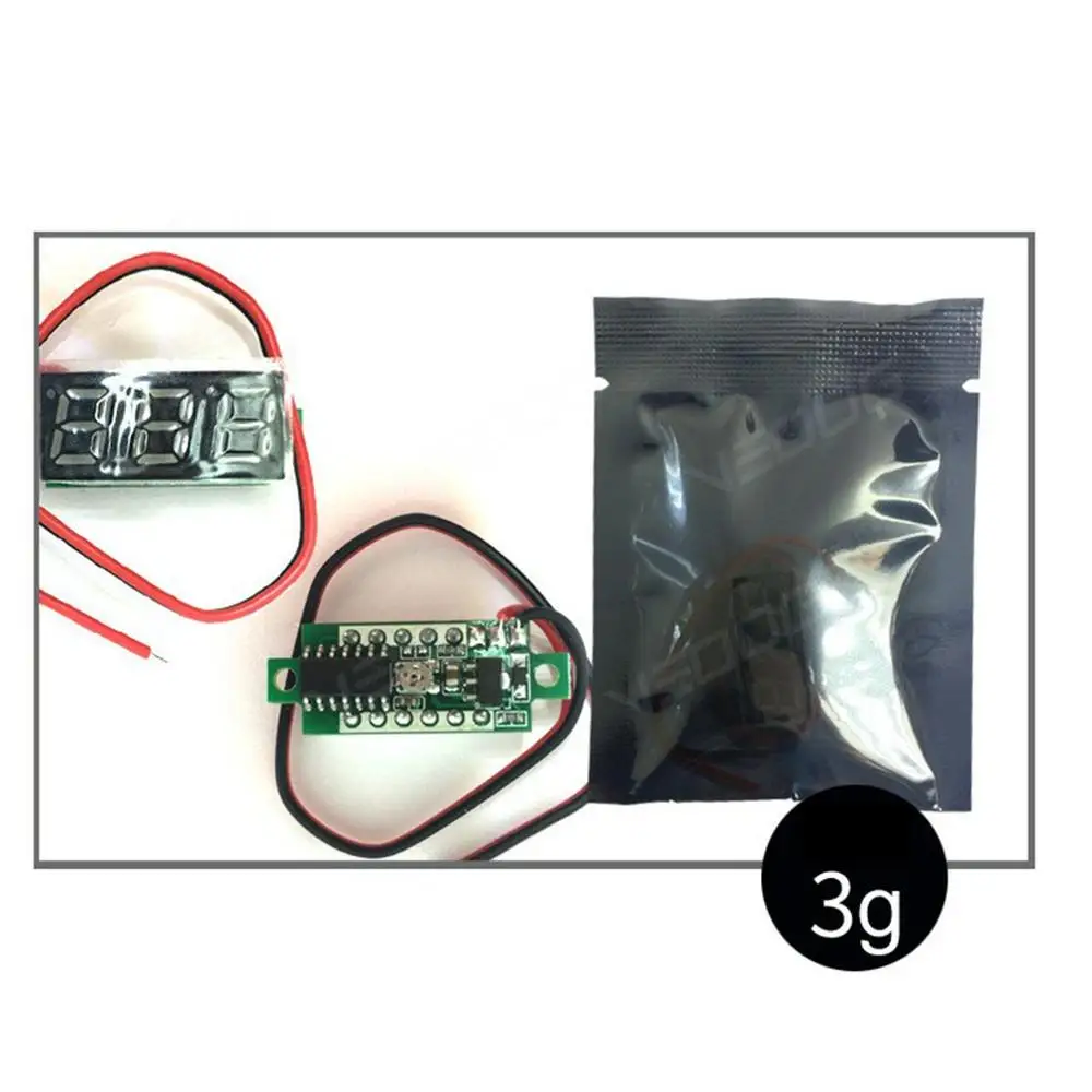 

0.28 inch DC 32V Dual LED Digital Voltmeter Ammeter Voltage AMP Power Two-wire Digital Display DC Voltmeter Adjustable