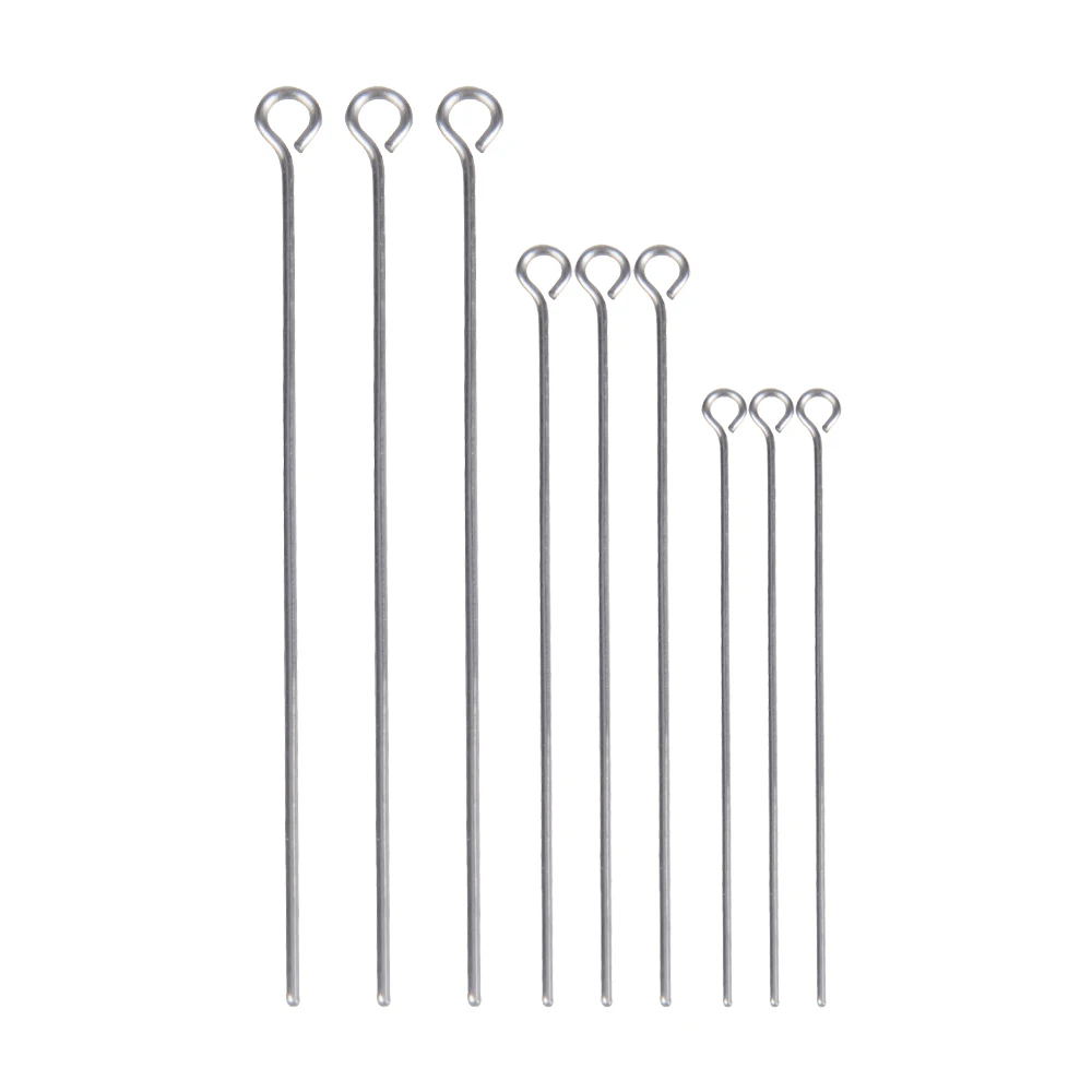 

100Pcs/Lot Stainless Steel Eye Head Pins DIY Jewelry Findings Tassel Earrings Beading Headpins For Jewelry Making