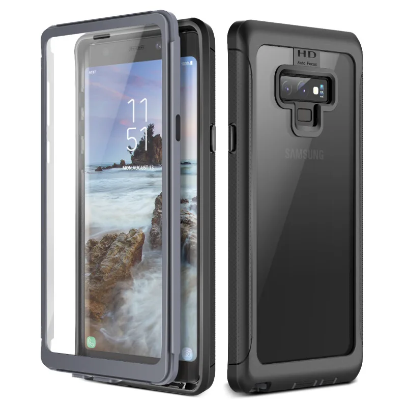 Black ash Прочный бампер чистый чехол для samsung Galaxy Note 9 10 S9 S8 Plus чехол PC TPU задняя крышка для samsung Galaxy S10e S10 plus чехол - Цвет: Black ash
