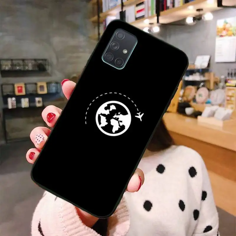 PENGHUWAN самолеты карта конструкции крышка черная мягкая чехол для телефона Samsung A10
