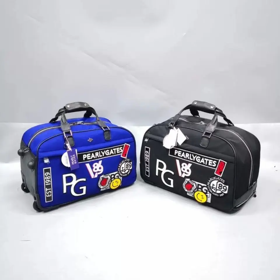 

GOLF CLUBS BAG PEARLY GATES GOLF SUITCASE GOLF CLOTHING BAG BLACK/BLUE PEARLY GATES GOLF CLOTHES BAG EMS SHIPPING 4.8