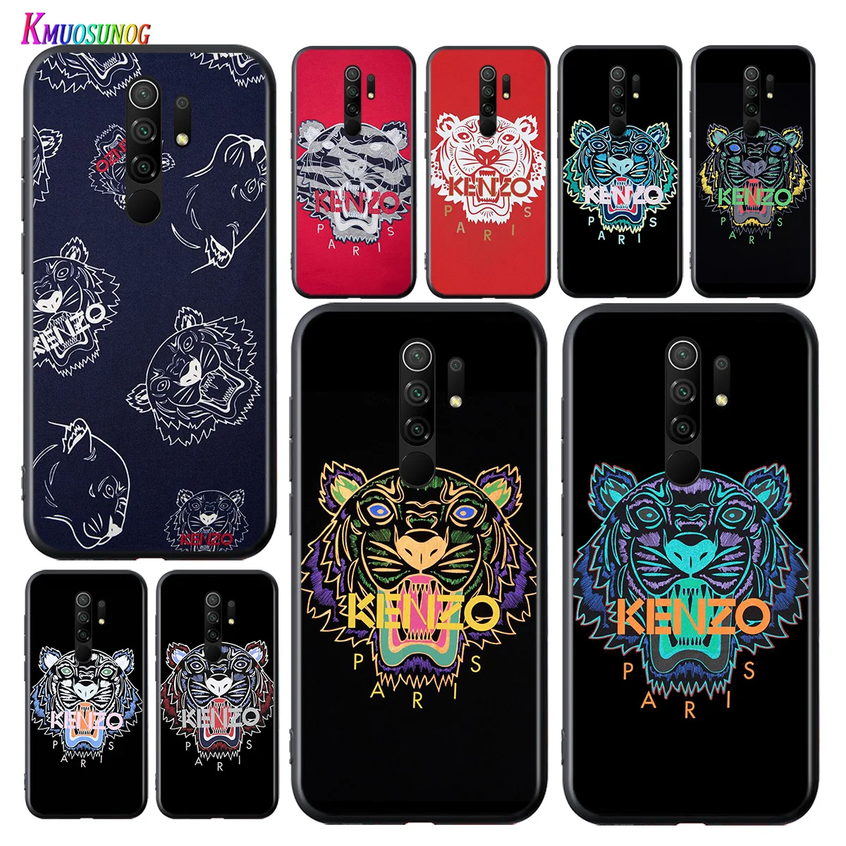 

Fashion Bright Color Tiger For Xiaomi Redmi 9A 9C 9 Prime GO 8A 7A 6A 5A 4X S2 Pro Plus Black Phone Case