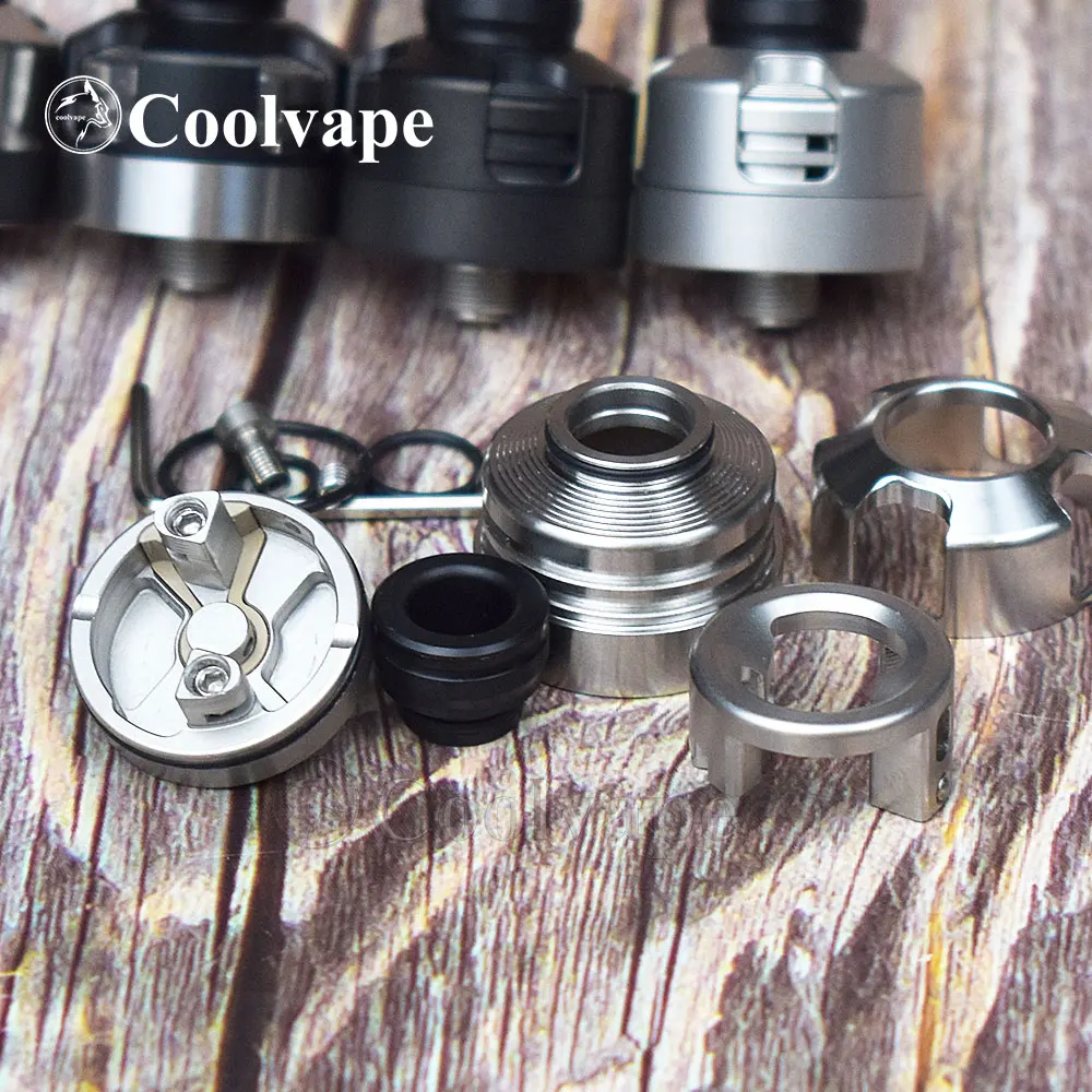 

coolvape AV Medieval Gyres Mod kit with armor engine rda 18650 Battery Brass Material Mechanical Mod vape mod fit le dripper rda