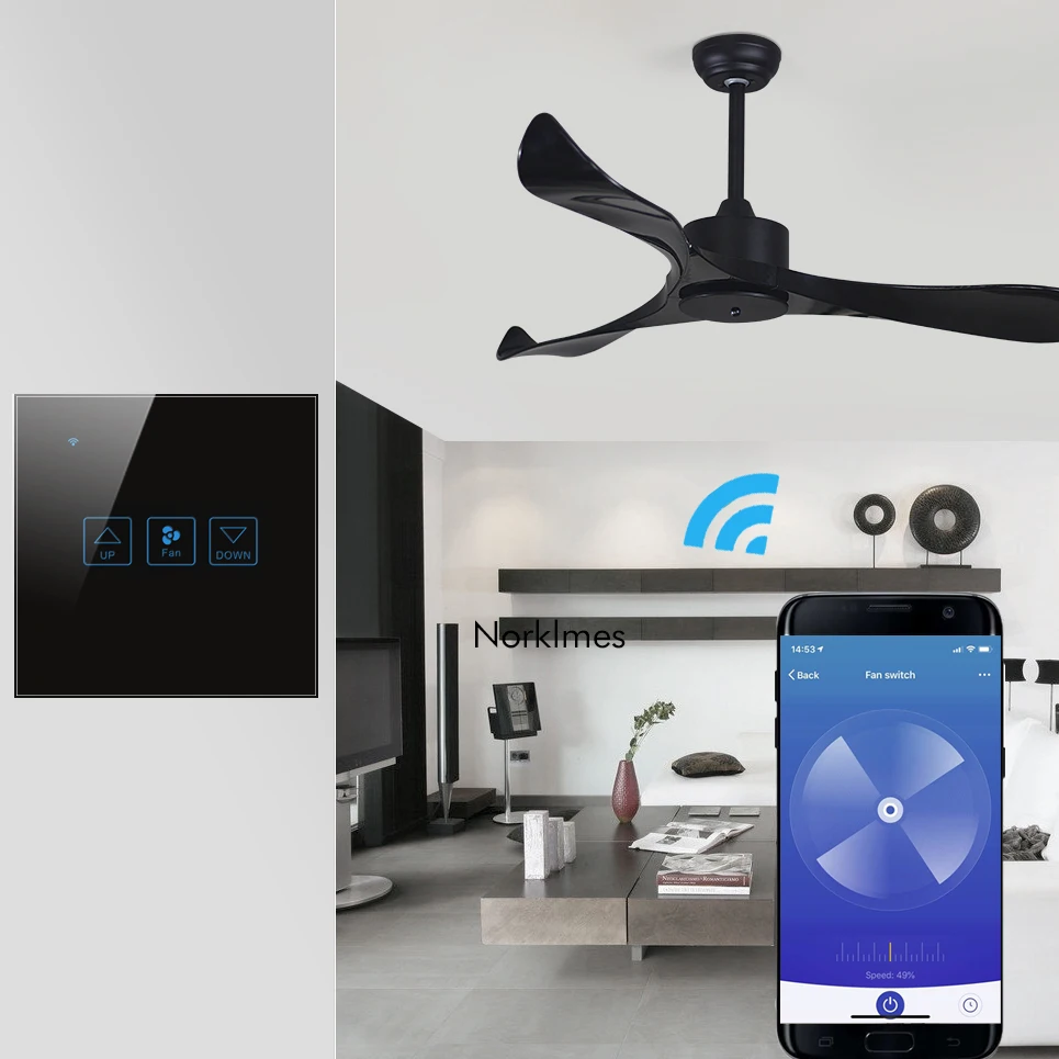 Потолочный смарт переключатель Norklmes Wi Fi пульт дистанционного управления Tuya Smart