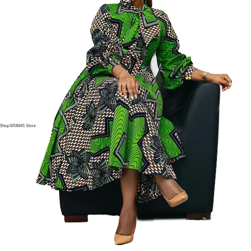 Новое модное Африканское платье из полиэстера для женщин 2021 осень зима Дашики