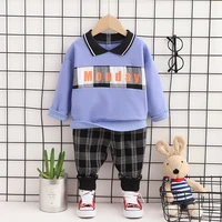 2021 new spring children cotton clothes baby boys girls sport hoodies pants 2pcssets infant kids fashion toddler tracksuits