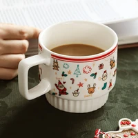 ceramic christmas coffee mug can be heated home kitchen drinkware mug coffee cup %d0%ba%d1%80%d1%83%d0%b6%d0%ba%d0%b8 christmas elk mugs for tea milk