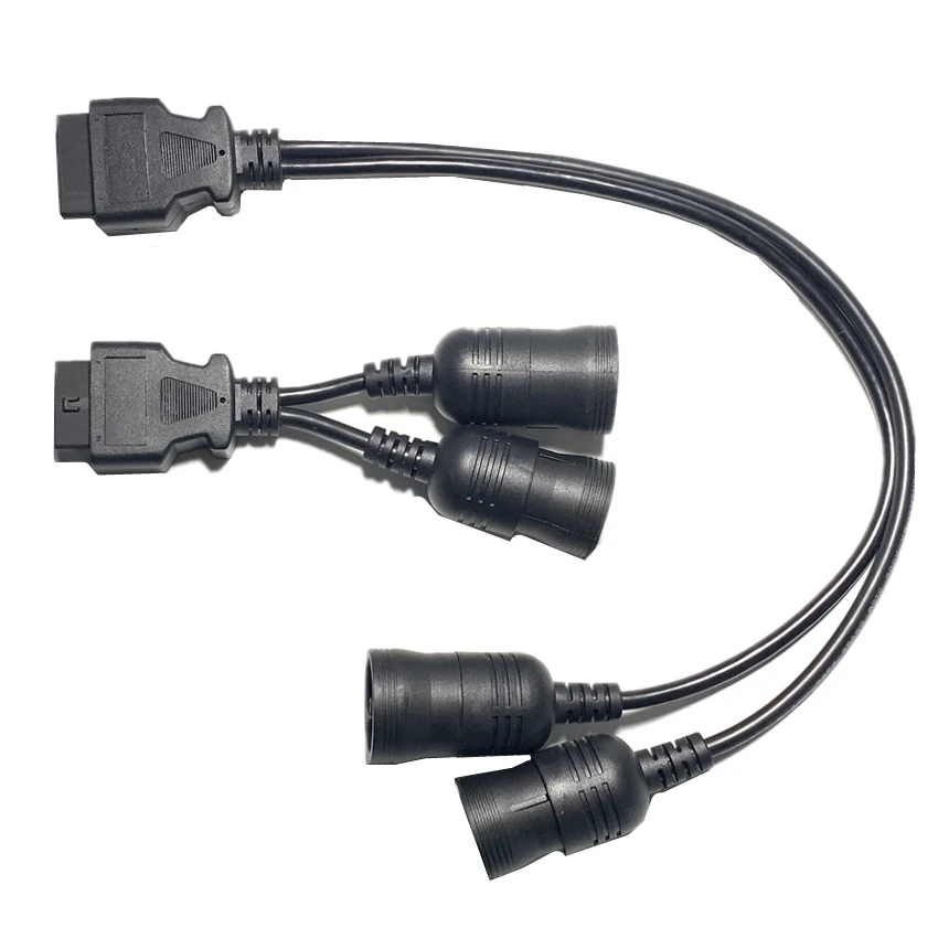 Автомобильный Грузовик Y кабель OBD OBD2 16pin Female To J1708 6pin/ J1939 9pin OBDII 60 см