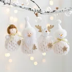 Рождественская Кукла-Ангел подвесные украшения для рождественской елки, новый год 2022, Рождественское украшение для дома, Рождественская кукла