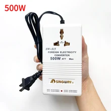 Power Voltage Converter Adapter 500W Adjustable 220V to 110V 110V to 220V Power Adapter Socket AC US Transformers Converter