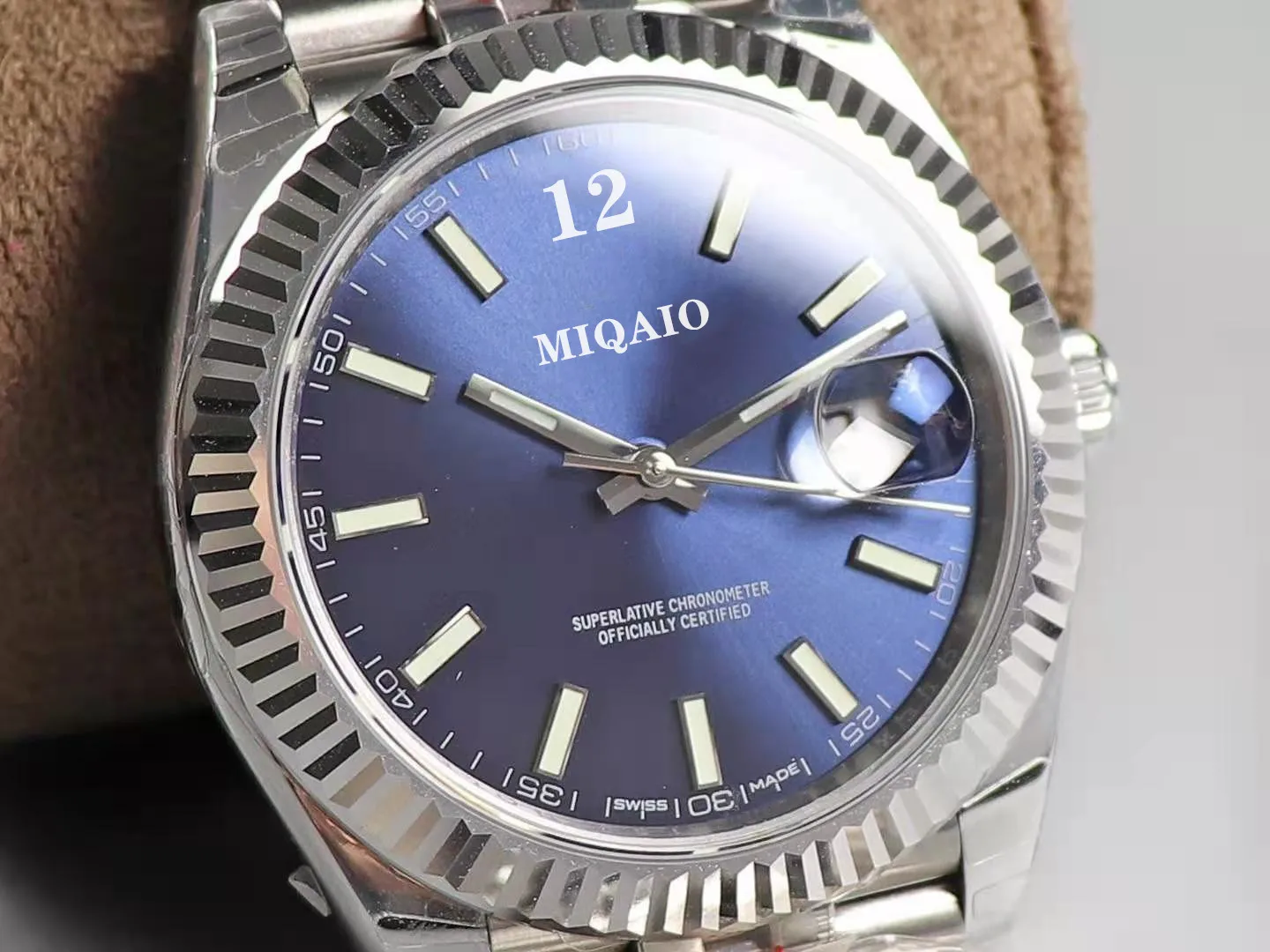 

Men's full-featured mechanical watch, double calendar, stainless steel High quality, high quality Rolexable aaa watch