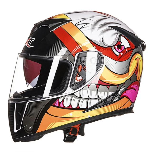 

GXT Motorcycle Helmet Double lens Full Face Casco Moto Double Visor Racing Motocross Helmet Casco Modular Moto Helmet Motorbike
