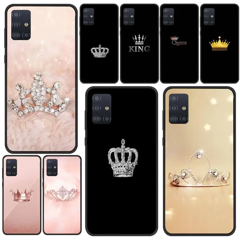 

Diamond Crown Phone Case For Samsung S21 S6 S7 Edge S8 S9 S10 S20 Ultra 5G Plus Cover Fundas Coque