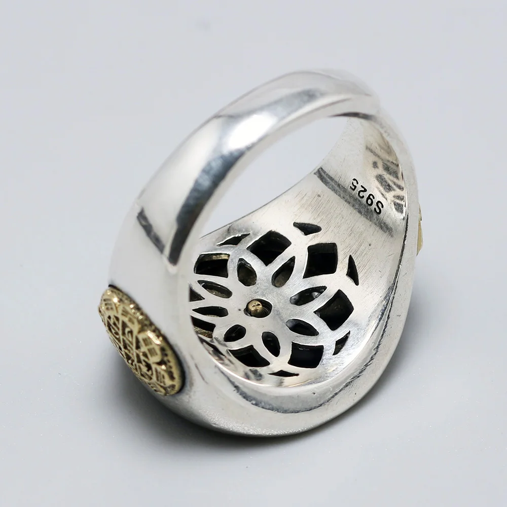 Подлинные 925 пробы серебряные вращающиеся OM кольца мантра и Китайский Зодиак