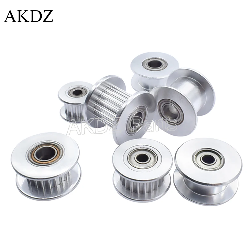 2M 2GT 20 Teeth Synchronou Idler Pulley Bore 3 4 5 6 8mm  with Bearing for GT2 Open belt Width 6 10MM 20teeth 20T Passive Wheel images - 6