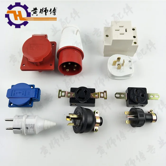 

Gasoline Generator Accessories 2KW 5kW Anti-off Anti-Loose European-Style Three-Phase 950 Five 5-Hole Plug Socket