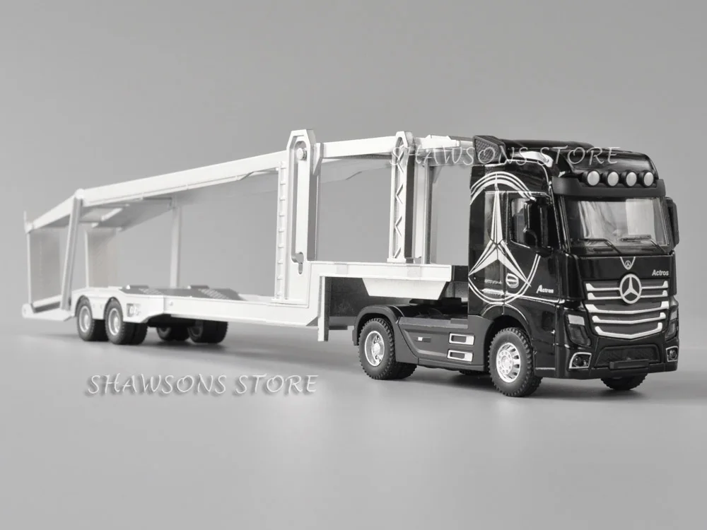Модель литая автомобиля в масштабе 1:50 трактор Actros 40 см автовоз миниатюрная
