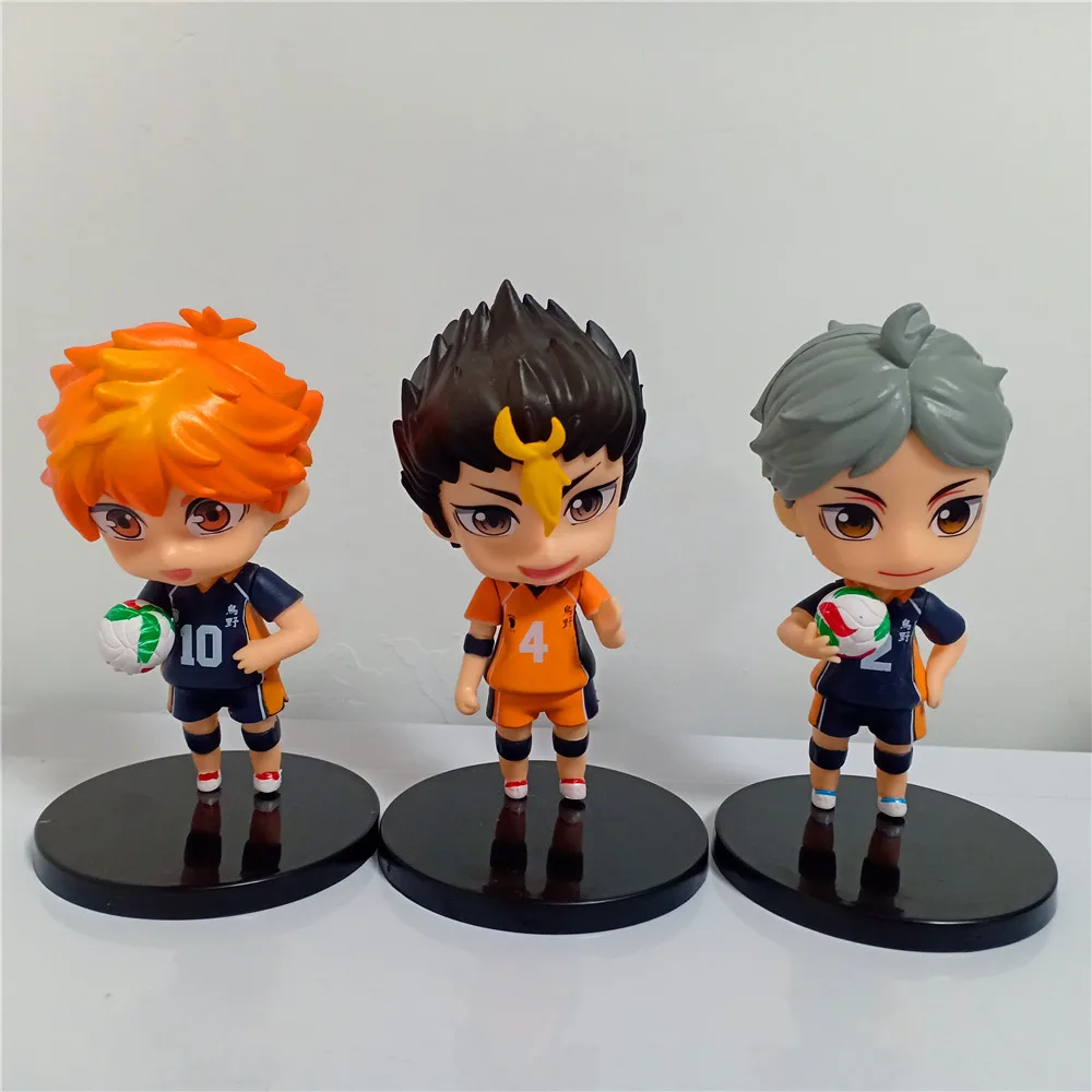 

Anime Haikyuu Figure Toys Volleyball Hinata Shoyo Oikawa Toru Kozume Kenma Kageyama Tobio Figurine Model Dolls