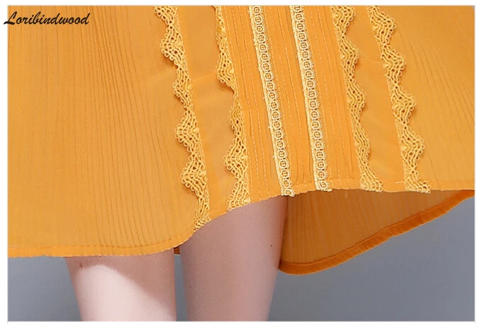 

2021 New Fashion Chiffon Dress Women's Short-Sleeved Summer High-Waist Elegant Temperament Mid-Length Dresses Vestidos