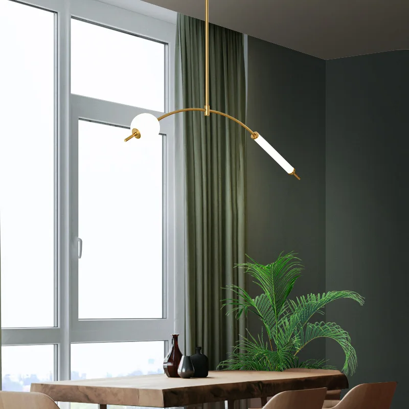 Люстра Обычная медная в скандинавском стиле креативная индивидуальная лампа с