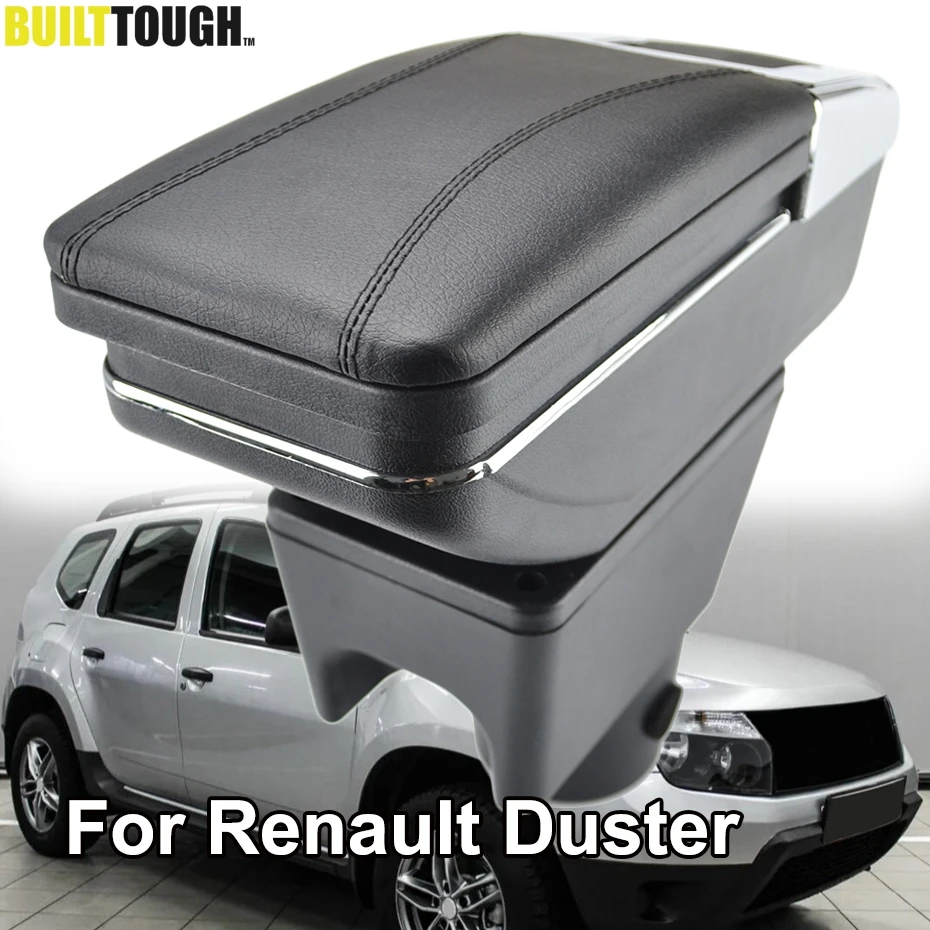 Arm Rest Rotatable Storage Box For Renault Dacia Duster I 2010-2015 Armrest Decoration Car Styling 2011 2012