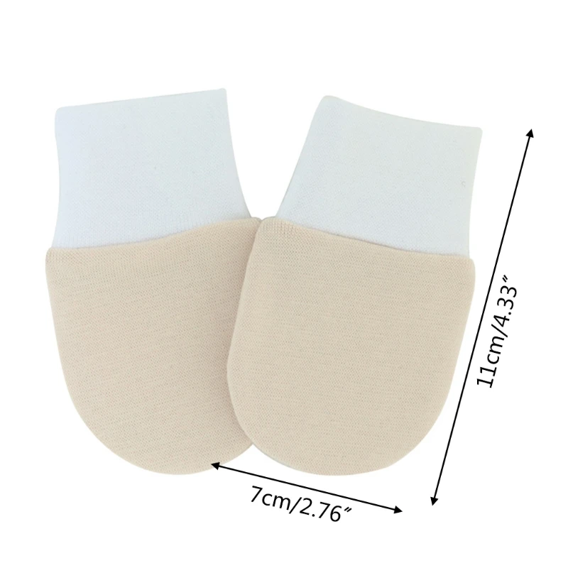 

1 Pair Baby Anti-scratch Soft Cotton Gloves Color Matching Newborn Handguard Mittens Infants Supplies Shower Gifts H3CD