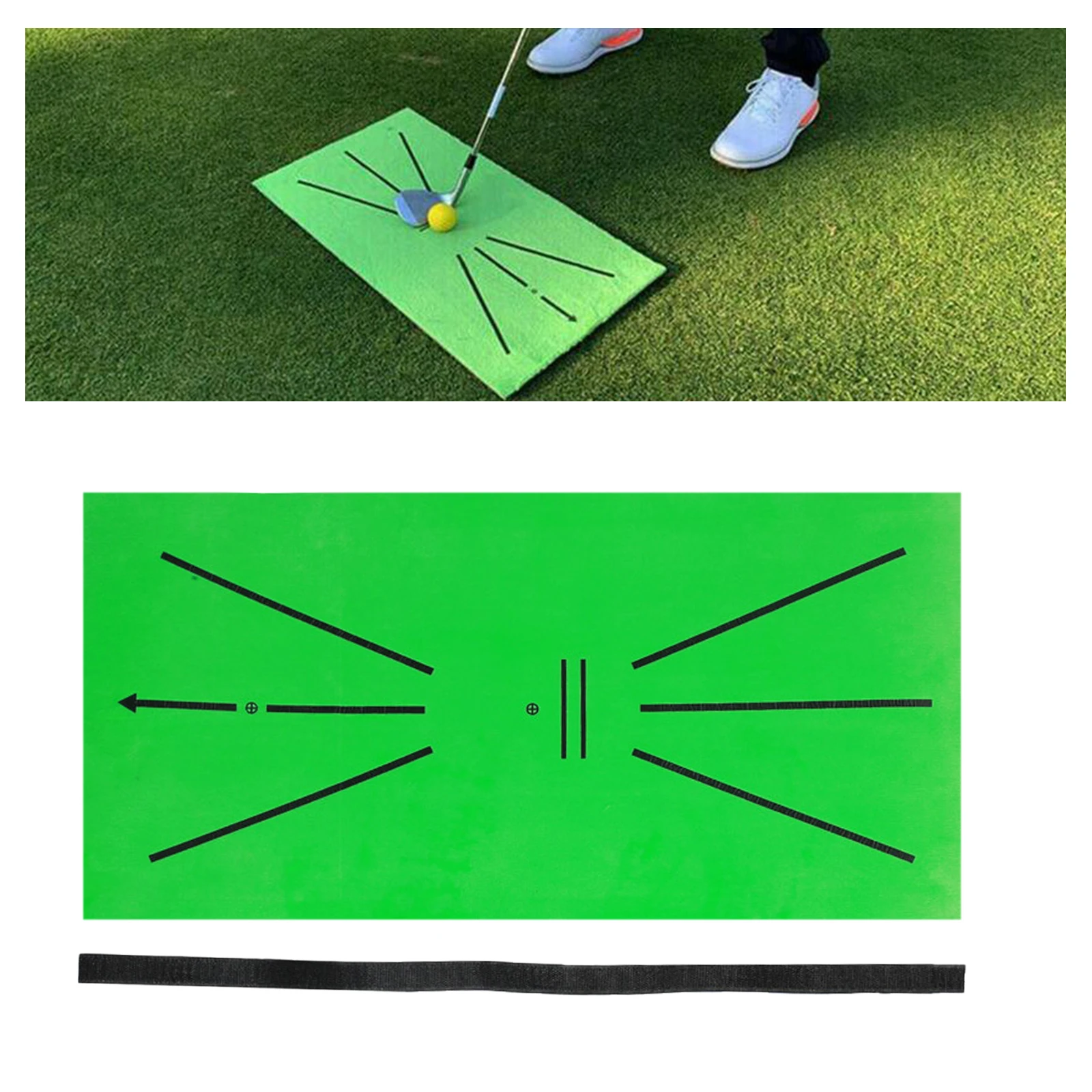 

Flannel Rectangle 60x30cm Golf Training Mat Rug Swing Detection Batting Practice Hitting Aid Game Pad Home Office Indoor/Outdoor