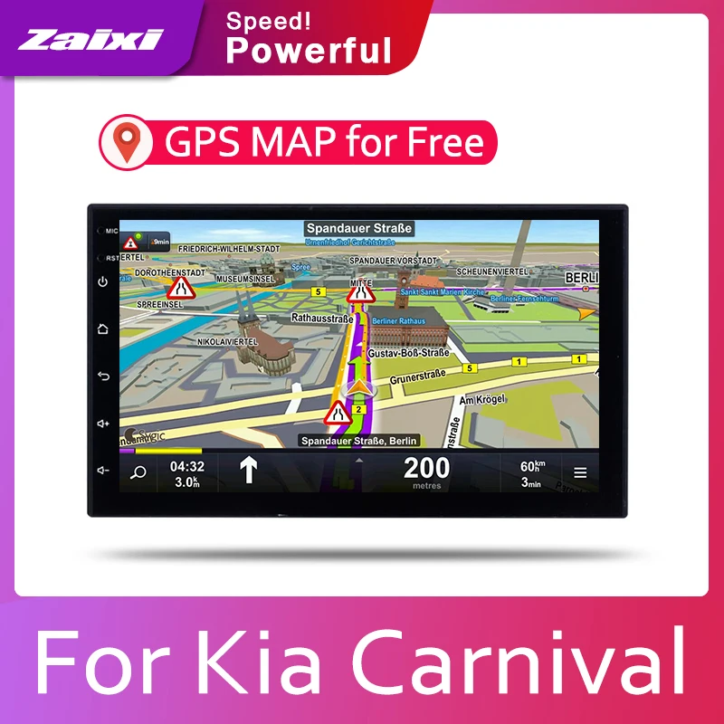 Автомобильный мультимедийный плеер ZaiXi Android 2 Din радио видео авто стерео GPS карта