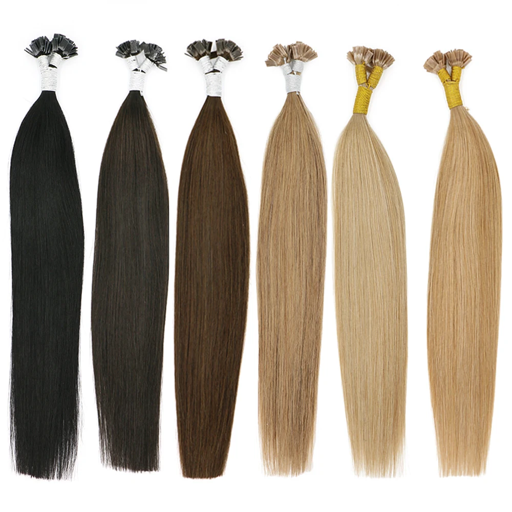 Toysww Machine Remy Flat Tip Human Hair Extensions 1g/s 14-24