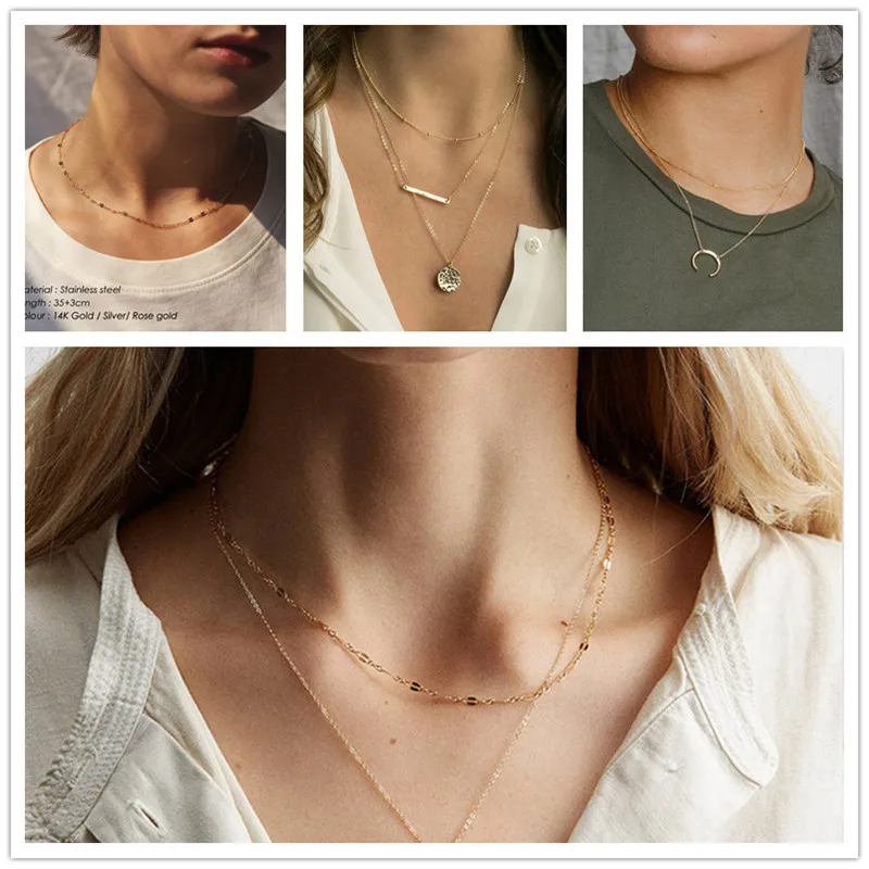 CC колье ожерелье кулон чокер модное ювелирное изделие золотой цвет Collier Femme