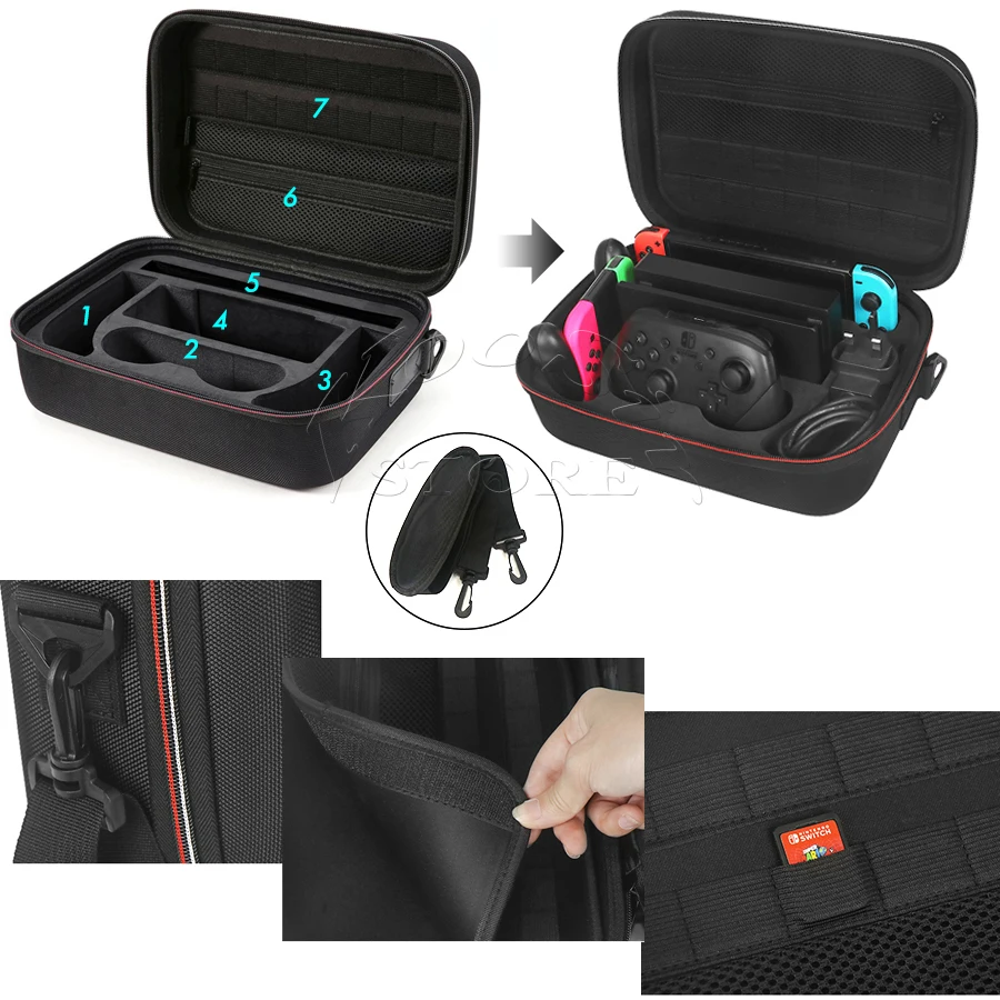 Сумка для хранения Nintendo Switch + чехол из ТПУ пленка закаленного стекла ручки Joycon