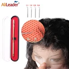 Alileader тканые вентиляционные иглы и держатель Профессиональная вентиляционная игла для изготовления кружева спереди 4 шт. иглы 1 держатель