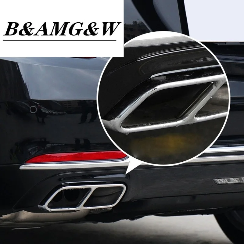 Автомобильный Стайлинг Rline выхлопная труба для Mercedes benz W222 S Class крышка выхлопной