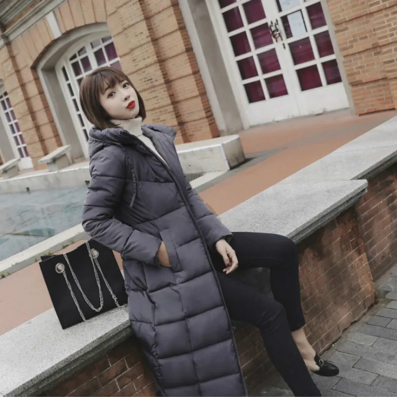 Women's Cotton Padded Jacket  Winter Medium  Long Style Over Knee Ladies Cotton Padded Jacket