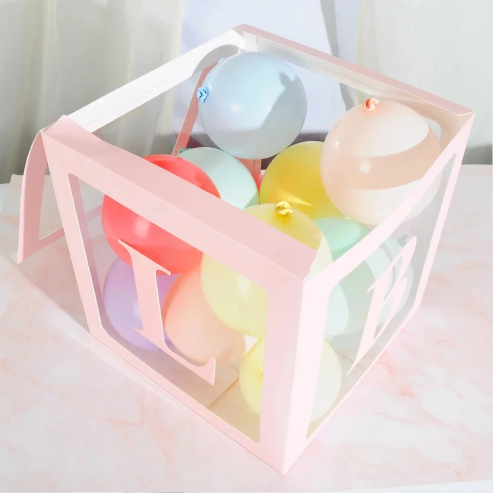 Детский душ прозрачная коробка свадебные украшения мальчик девочка первый день