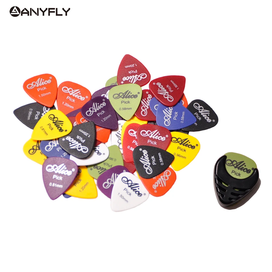 Ассорти Толщина и Цвета 20 штук медиаторы для гитары Alice матовая акустической
