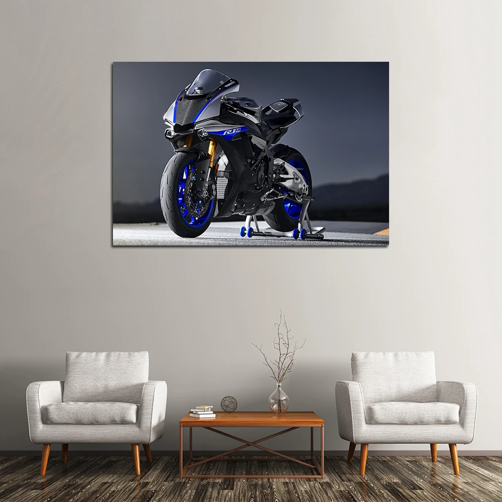 Yamaha YZF-R1M супер мотоцикл фото настенный плакат Картина на холсте настенные