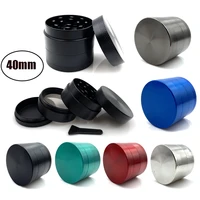 small herb grinder with 4 parts 40mm mini zinc alloy mill handle herb tobacco grinder flat pattern for smoking tools