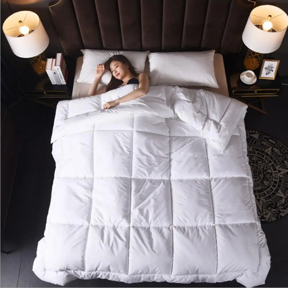 Новое Белое Гусиное/стеганое одеяло из утиного пуха duvets уплотненные зимние